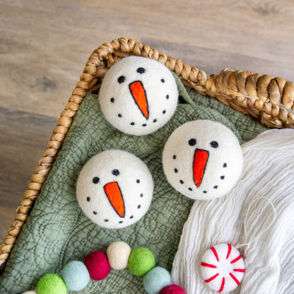 Snowman Eco Wool Dryer Balls