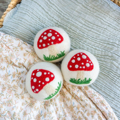 White Mushroom Dryer Balls