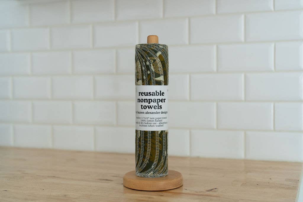 Reusable Paper Towels - Wooded Whimsy: 6 Pack Folded