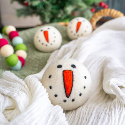 Snowman Eco Wool Dryer Balls
