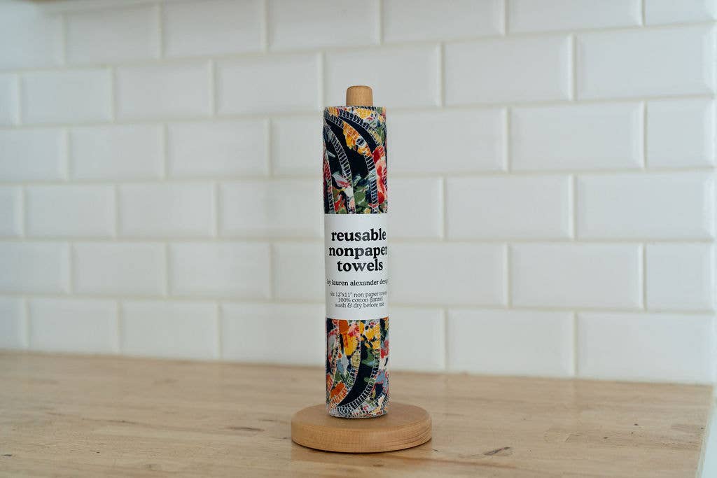 Reusable Paper Towels - Botanist : 6 Pack Rolled