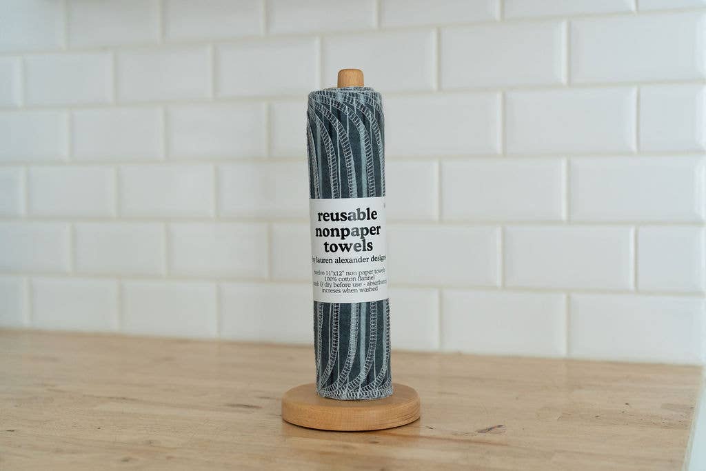 Reusable Paper Towels - High Tide: 6 Pack Folded