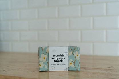 Reusable Paper Towels - Dogwood: 6 Pack Rolled