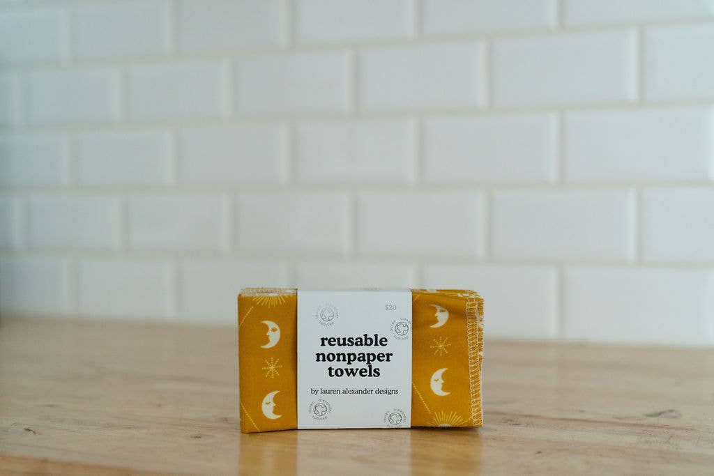 Reusable Paper Towels - Dusk & Dawn: 6 Pack Rolled