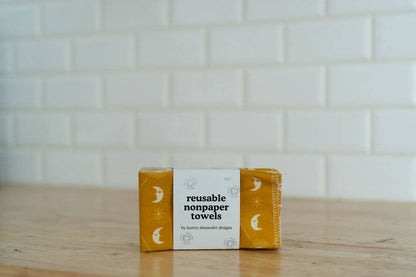 Reusable Paper Towels - Dusk & Dawn: 6 Pack Rolled