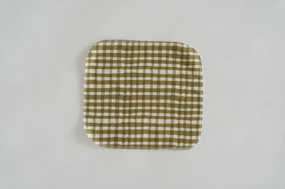Reusable Paper Towels - Green Gingham : 6 Pack Folded